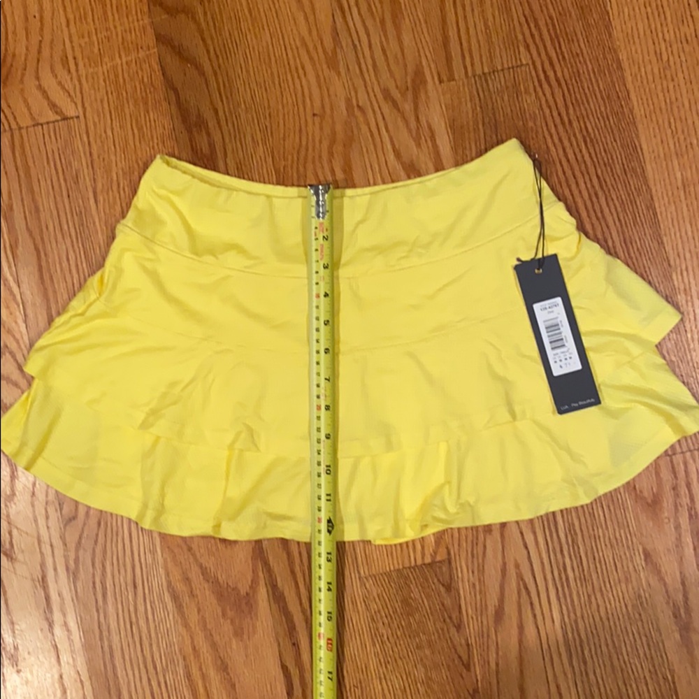 NWT LiJa brand tennis skirt yellow color